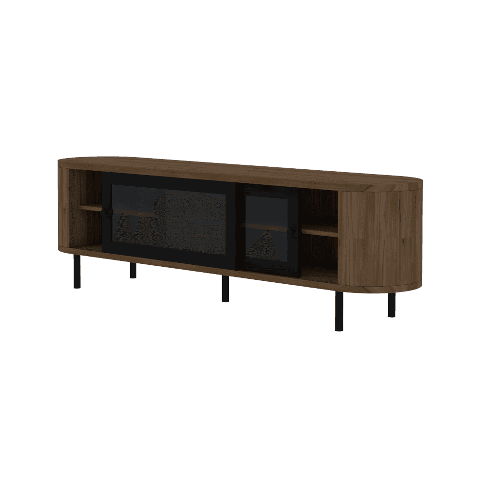 Montel 180cm TV Stand Console - Modern Entertainment Center for Living Room, Bedroom & Home Theater - Sturdy Wood Media Cabinet with Storage Shelves