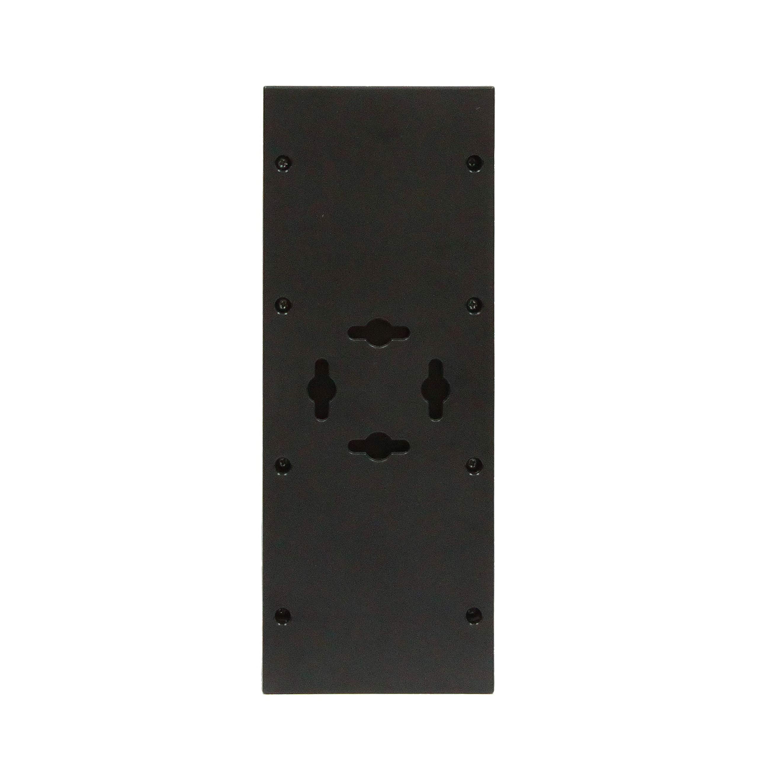 Techko Outdoor Solar Lights Wall Sconce - Single-Directional Modern Contemporary Design, Waterproof IP65, 12+ Hours Battery Life [1-Pack Black] - Perfect for Patio, Garden, Pathway, and Porch Lighting