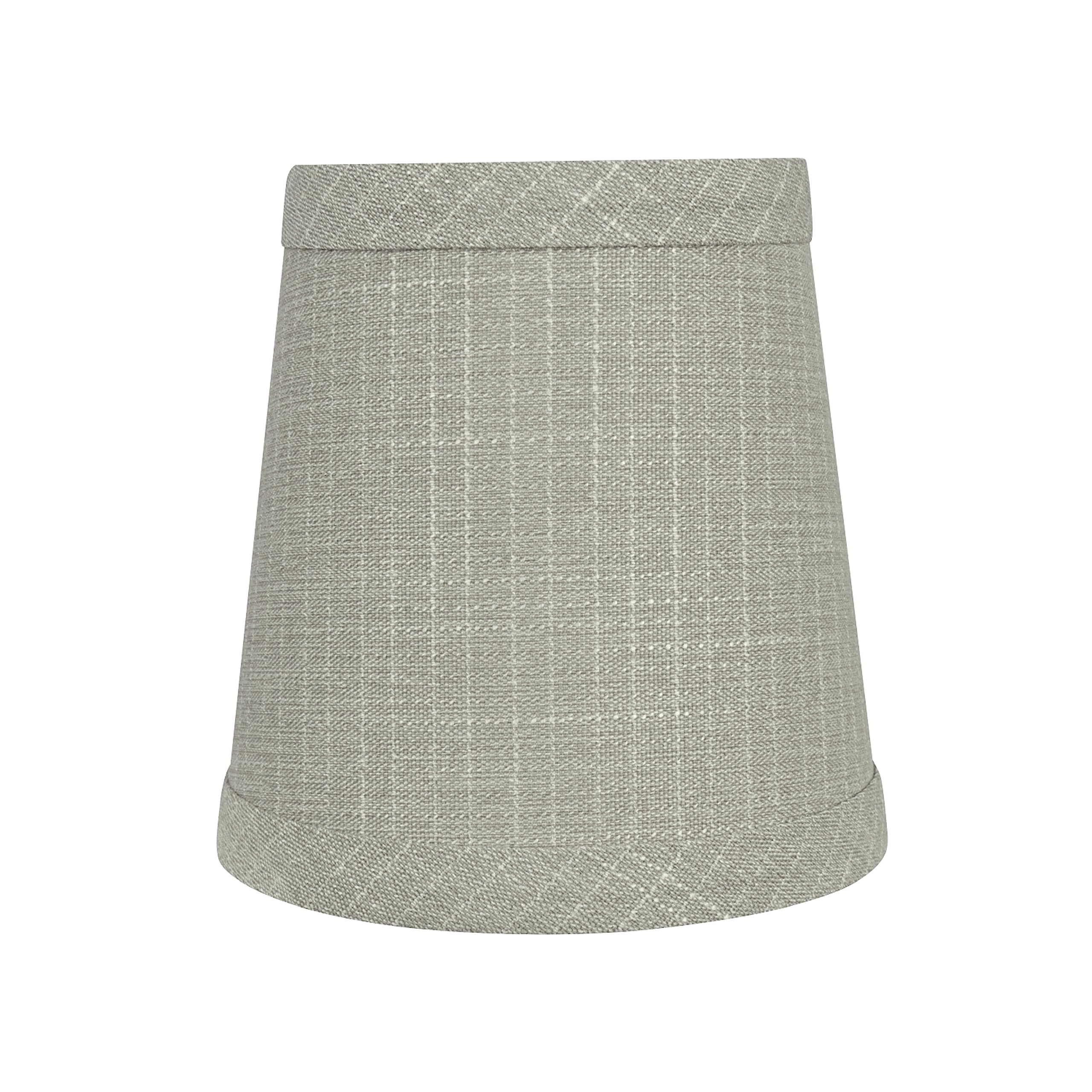 Aspen Creative 32721-2 Small Hardback Empire Shape Chandelier Clip-On Lamp Shade Set (2 Pack) - Transitional Grey Design, 4