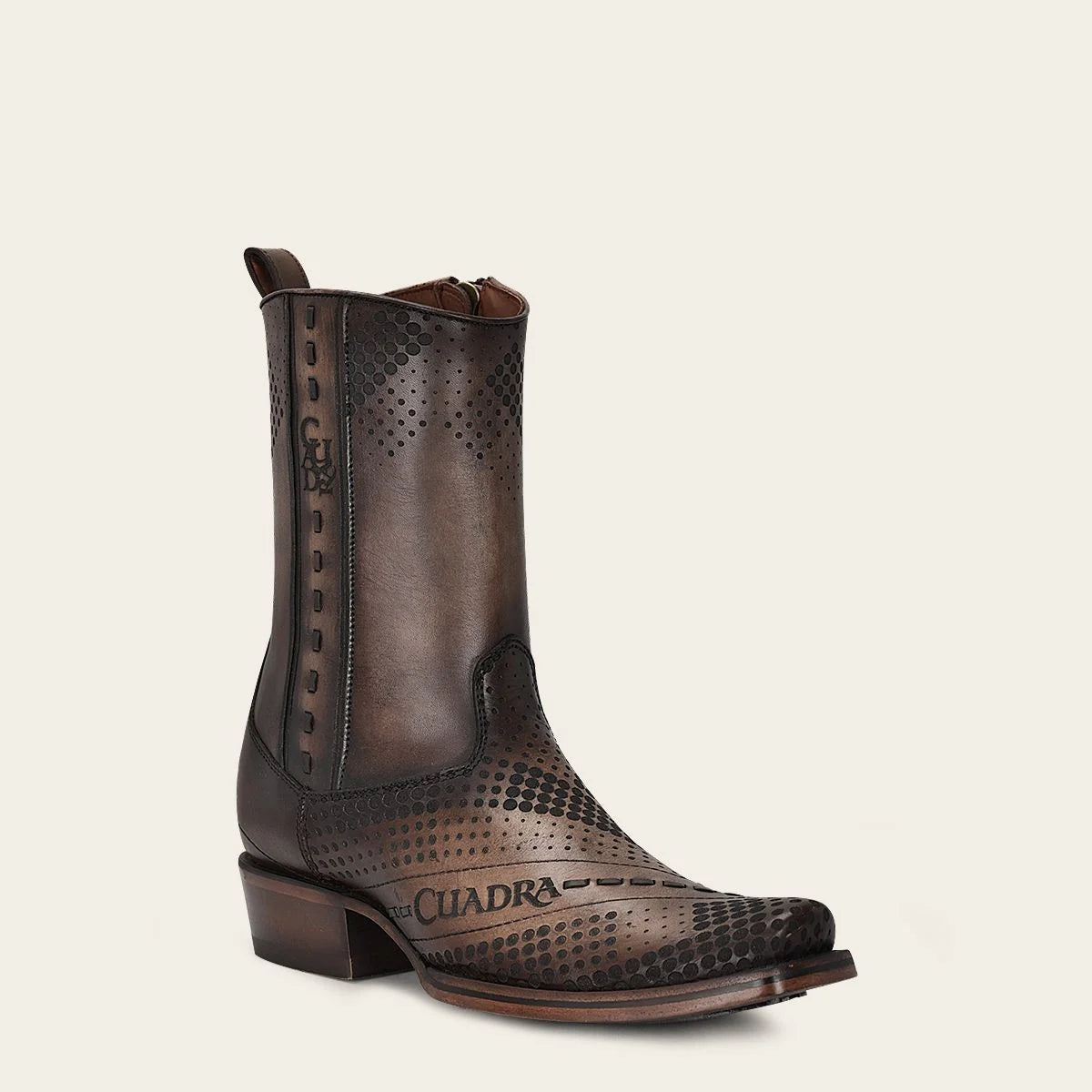Men's Cuadra Brown Casual Cowhide Ankle Boots - Western Cowboy Boots for Everyday Wear & Outdoor Adventures