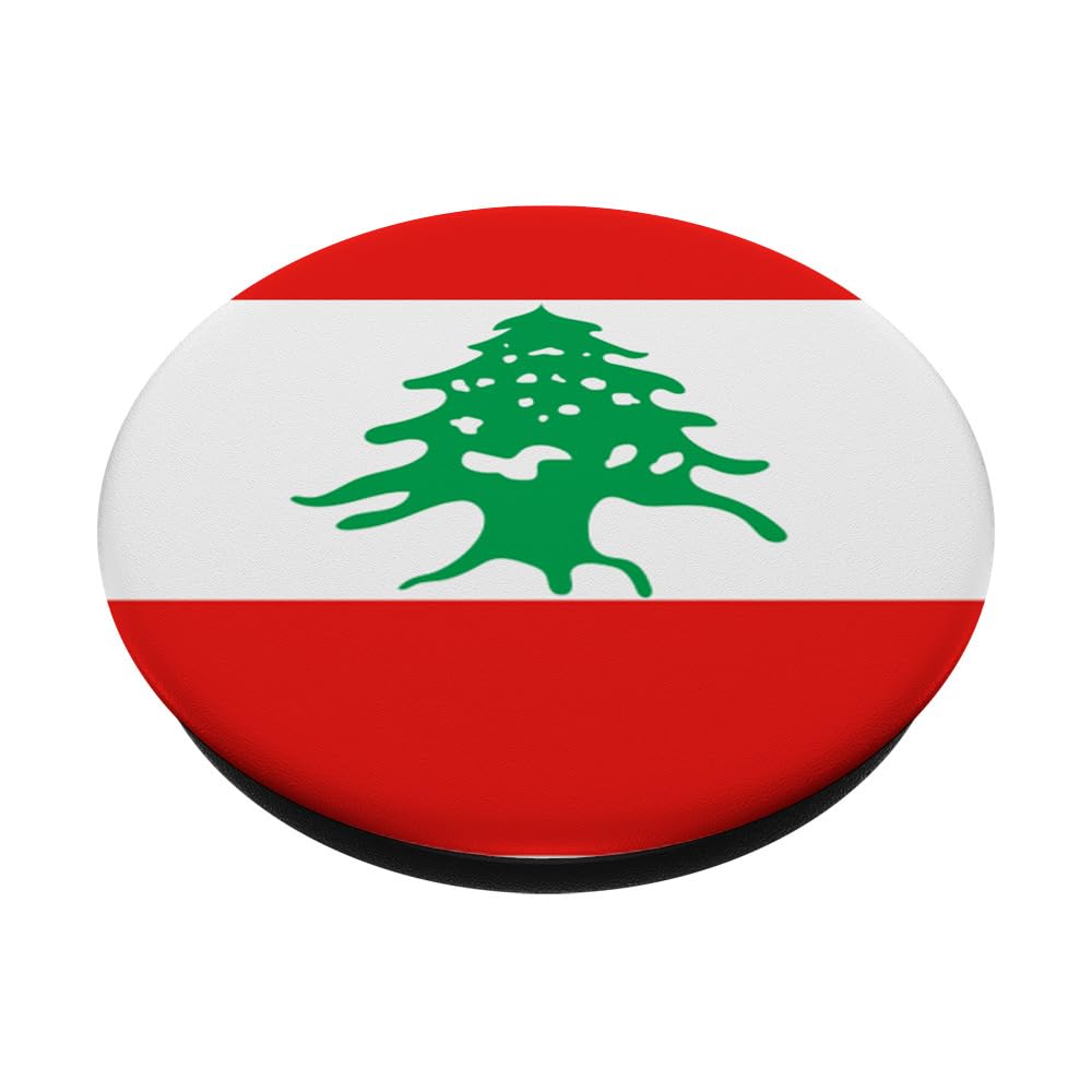 Lebanon Flag PopSockets PopGrip - Swappable Phone Grip & Stand for iPhone, Samsung, Tablets | Perfect for Selfies, Videos, and Hands-Free Use