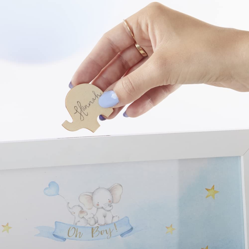 Blue Elephant Baby Shower Guest Book - Unique Alternative for Baby Shower Keepsake | Perfect for Baby Showers, Gender Reveals & Newborn Memory Books