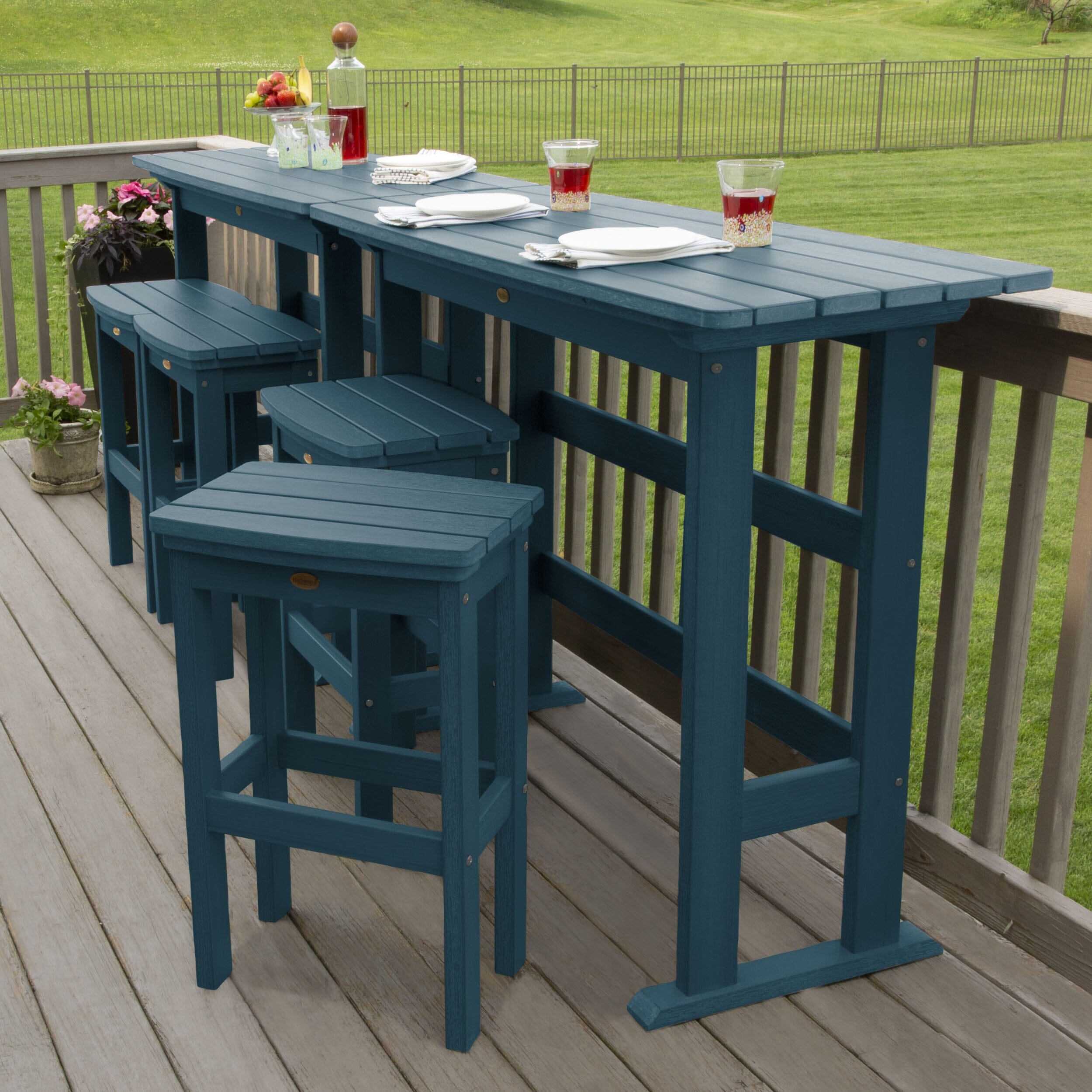 Lehigh 6-Piece Bar Height Balcony Patio Set - Outdoor Dining & Relaxing Furniture for Small Spaces