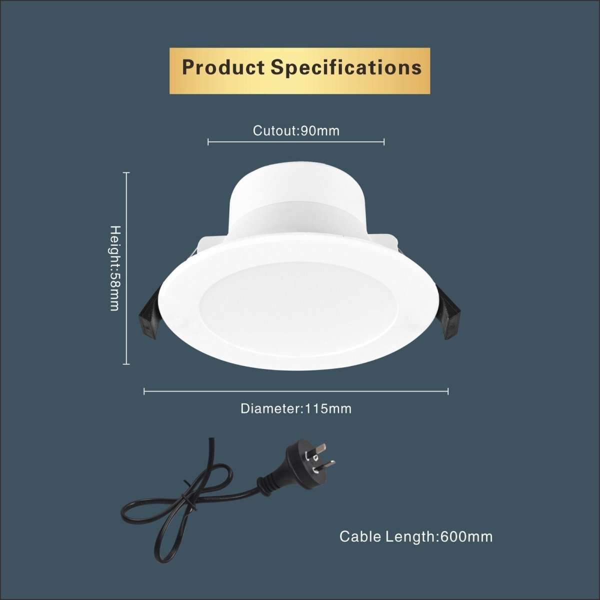 1 PCS New 90mm Radar Sensor LED Downlight Kit - 10W Non-Dimmable, 3 Colors in 1 (Warm White/Cool White/Daylight 3000K/4000K/6000K) - Perfect for Home, Office, and Commercial Lighting