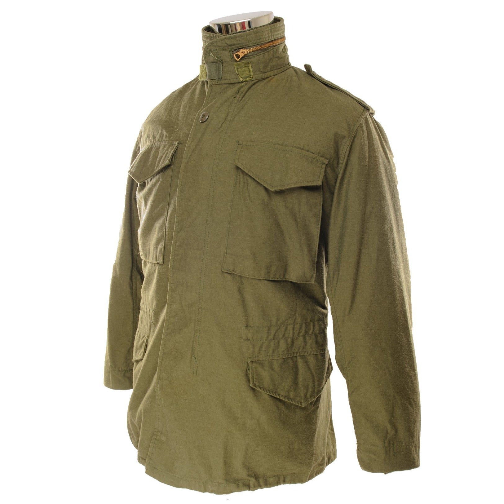 Vintage US Army M-1965 M65 Field Jacket 1980s Small Regular Size - Military Green Outerwear for Outdoor Camping & Hiking