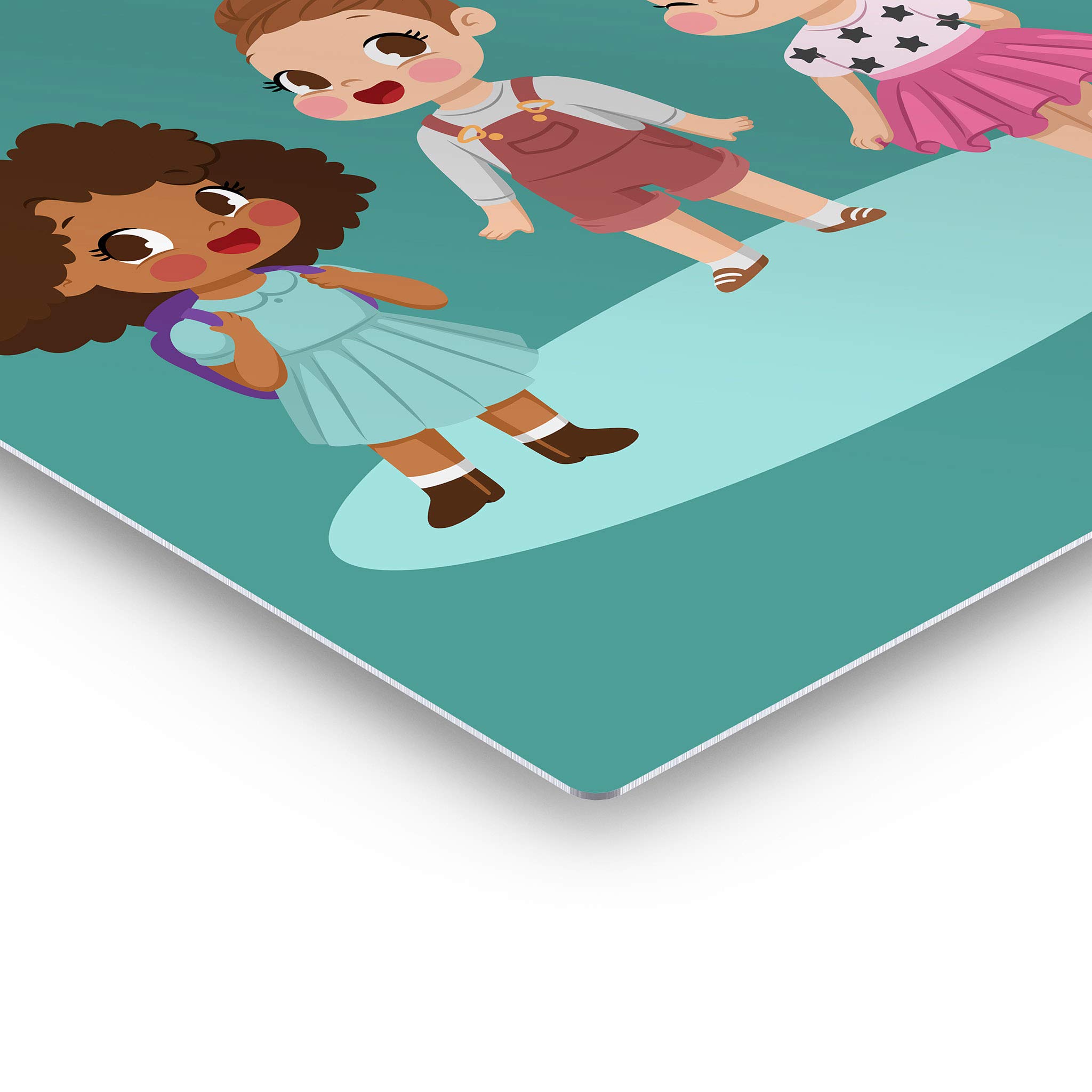 Diversity Kids Wall Art - 'We Are All Beautiful' African American Black & White Metal Print - 40x30 Inch Nursery Decor, Baby Room Decor, Made in USA | Perfect for Kids' Rooms, Playrooms & Classrooms