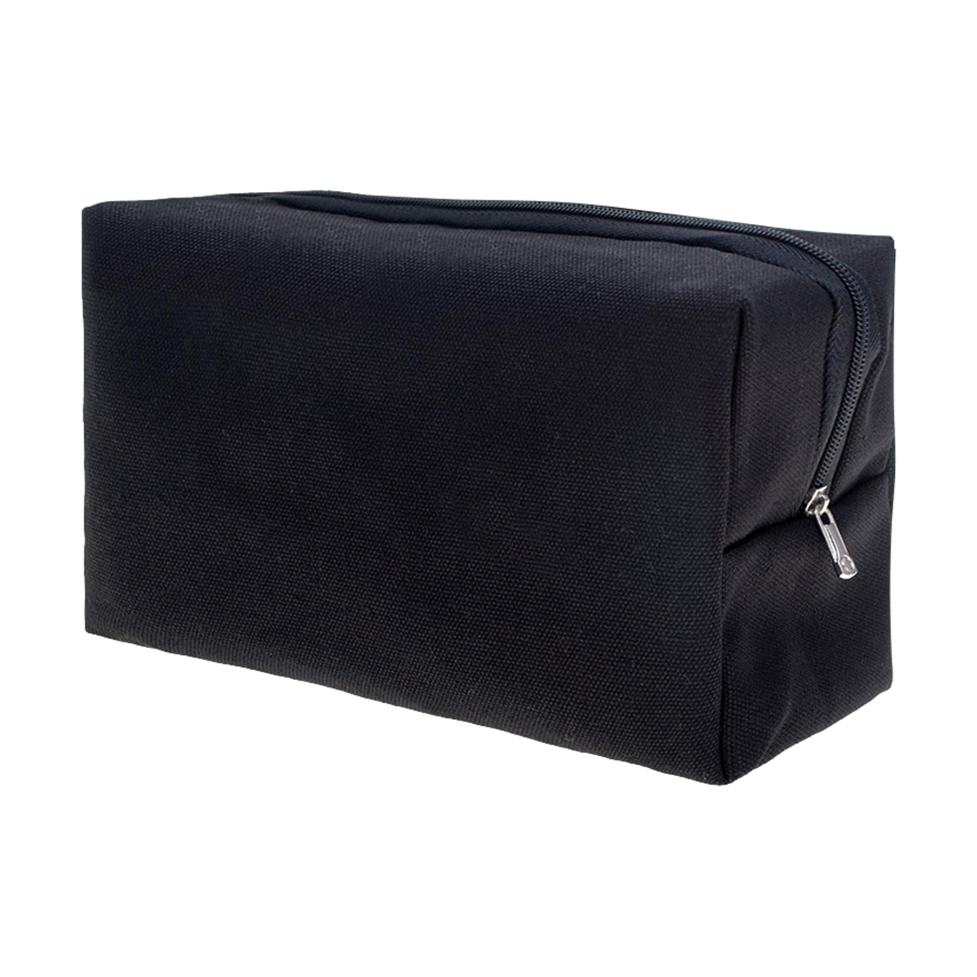Waterproof Canvas Cosmetic Bag for Travel & Makeup Storage - 1 Pack - Perfect for Toiletries, Brushes & Beauty Essentials (Travel, Gym, Daily Use)
