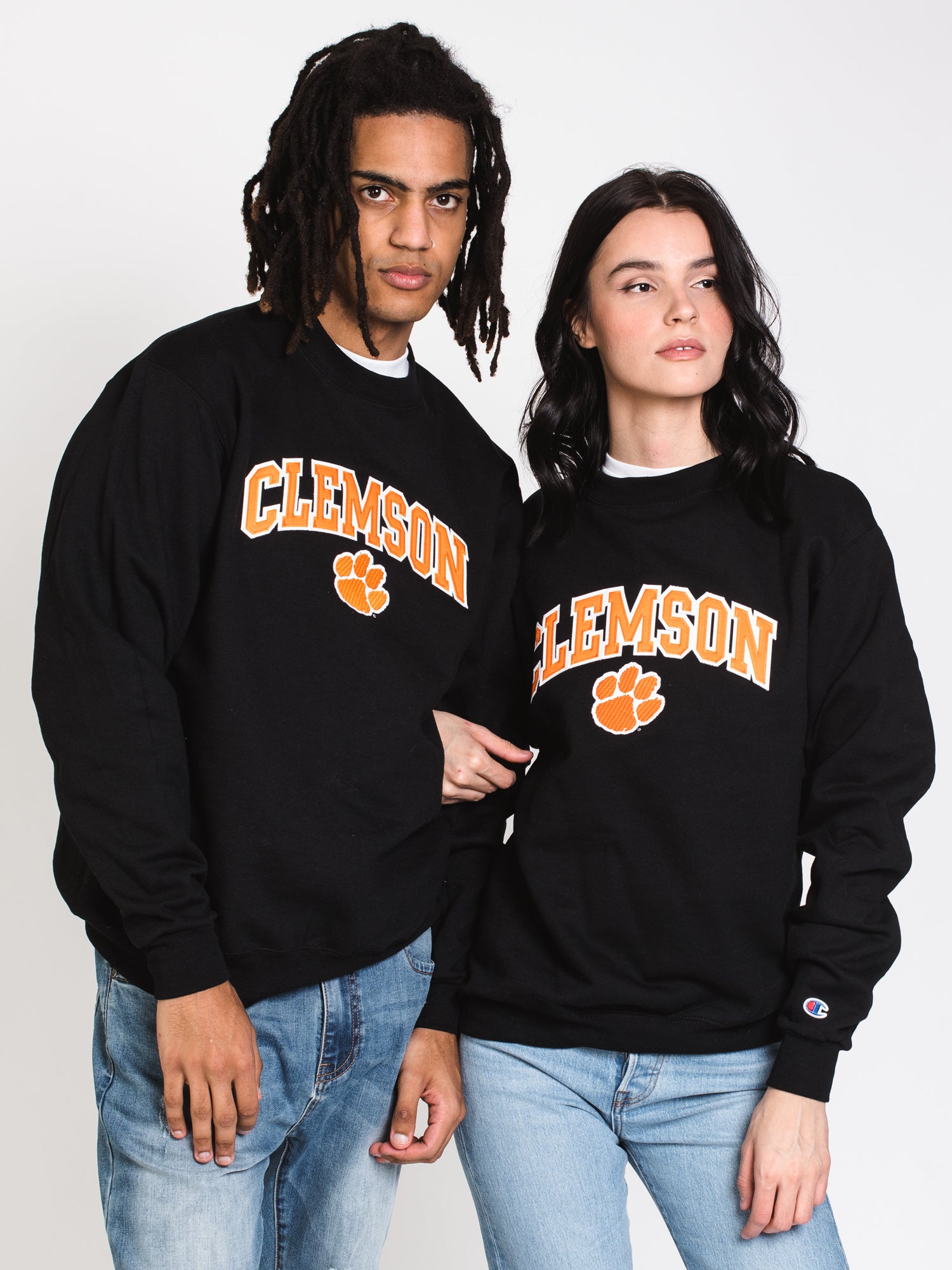 Champion Eco Powerblend Clemson Crewneck Sweater - Soft & Comfortable Cotton Blend Pullover for Men & Women - Perfect for Casual Wear, Sports & Outdoor Activities