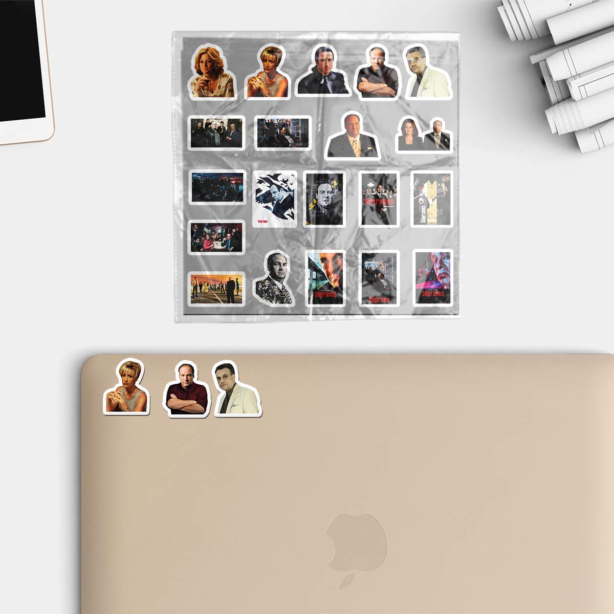 20 PCS Aesthetic Sopranos Vinyl Stickers - Colorful Waterproof Decals for Water Bottles, Laptops, Cars, Bikes, Luggage, Guitars & Skateboards - Perfect for Personalizing Your Belongings & Adding Style to Everyday Items