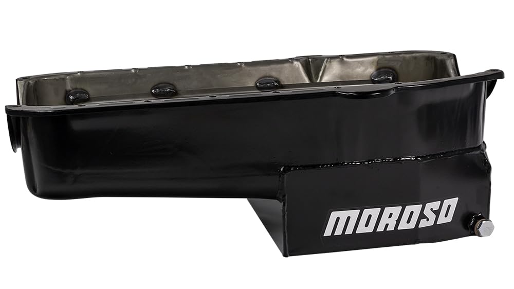 Moroso 21317 Oval Track Oil Pan - High Performance Replacement for Chevy Small-Block Engines (350/383/400) - Ideal for Racing, Hot Rods & Performance Builds