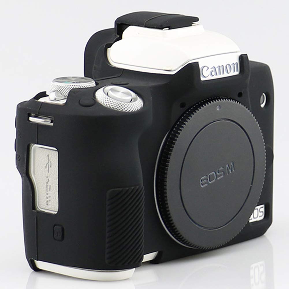 **Canon M50 Camera Case - Professional Silicone Rubber Cover, Detachable, Anti-Scratch & Shockproof Full Body Protection (Black) - Perfect for Travel, Outdoor Photography & Daily Use**