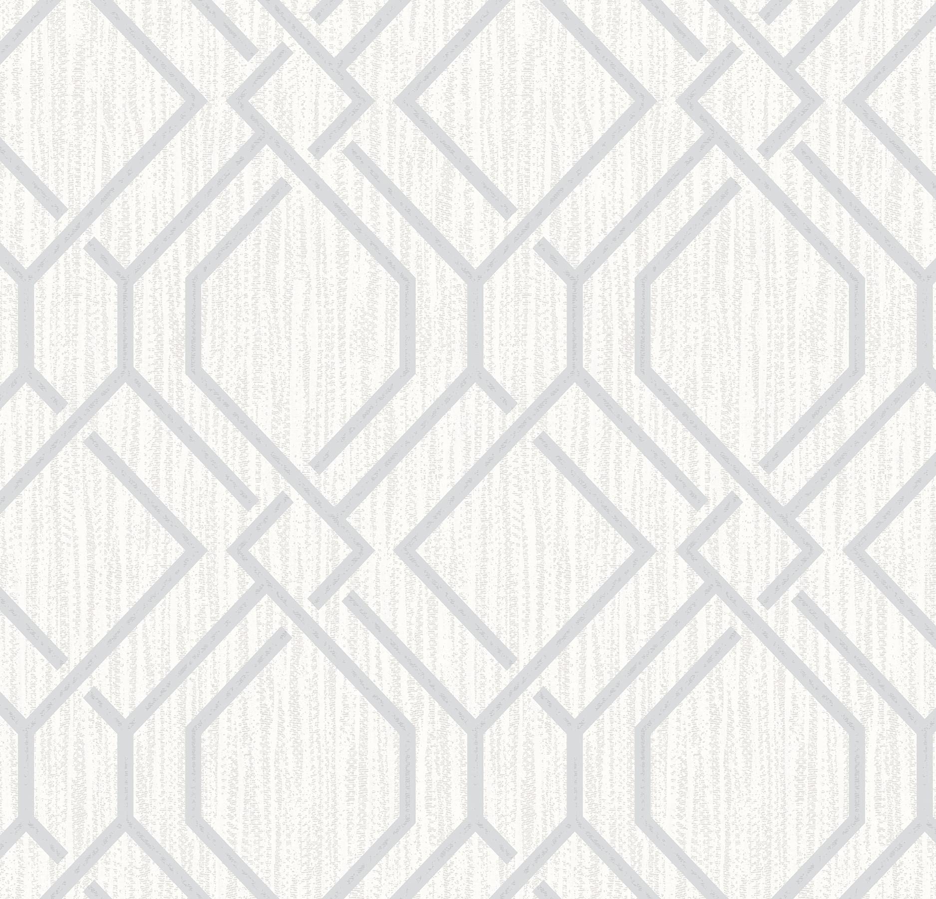 Brewster Home Fashions Frege Silver Trellis Wallpaper - Peel and Stick Removable Wallpaper for Bedroom, Living Room, Office Decor - Self-Adhesive Wall Covering for Home Renovation