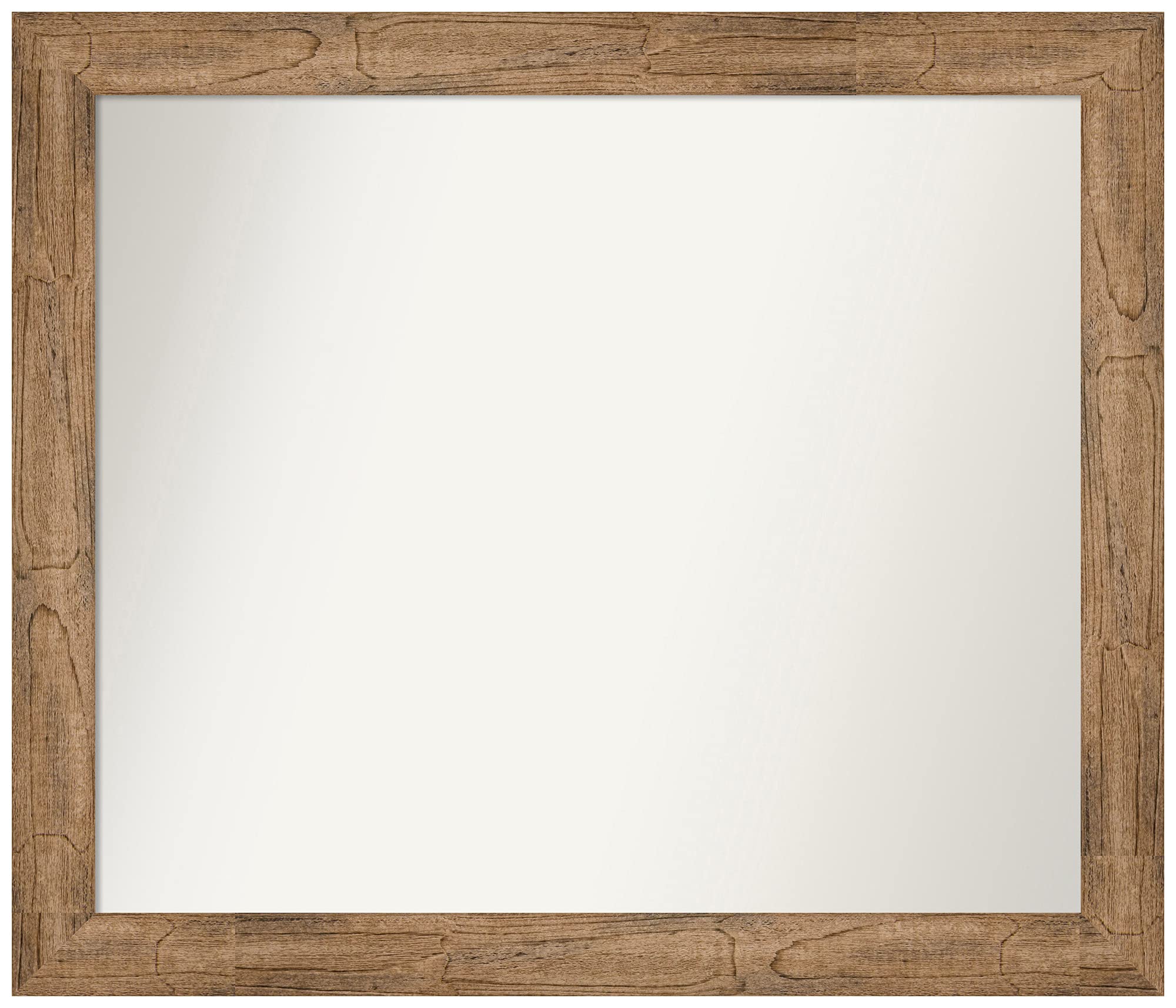 Amanti Art Custom Wall Mirror - 23.5 x 27.5 Inch Owl Brown Narrow Frame - Non-Beveled Bathroom Mirror - Various Sizes Available - Perfect for Bathroom, Bedroom & Entryway Decor