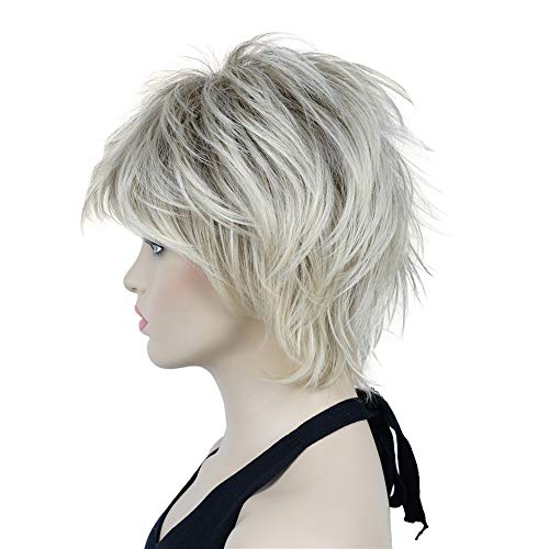 Stylish Short Layered Shaggy Synthetic Wig with Bangs for Women - Perfect for Cosplay, Halloween & Daily Fashion Looks