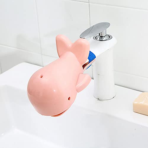 Kids Faucet Extender - Animal Sink Handle Extension for Easy Hand Washing | Toddler & Baby Bathroom Safety Accessory | Perfect for Home, School, and Public Restrooms (Pink)