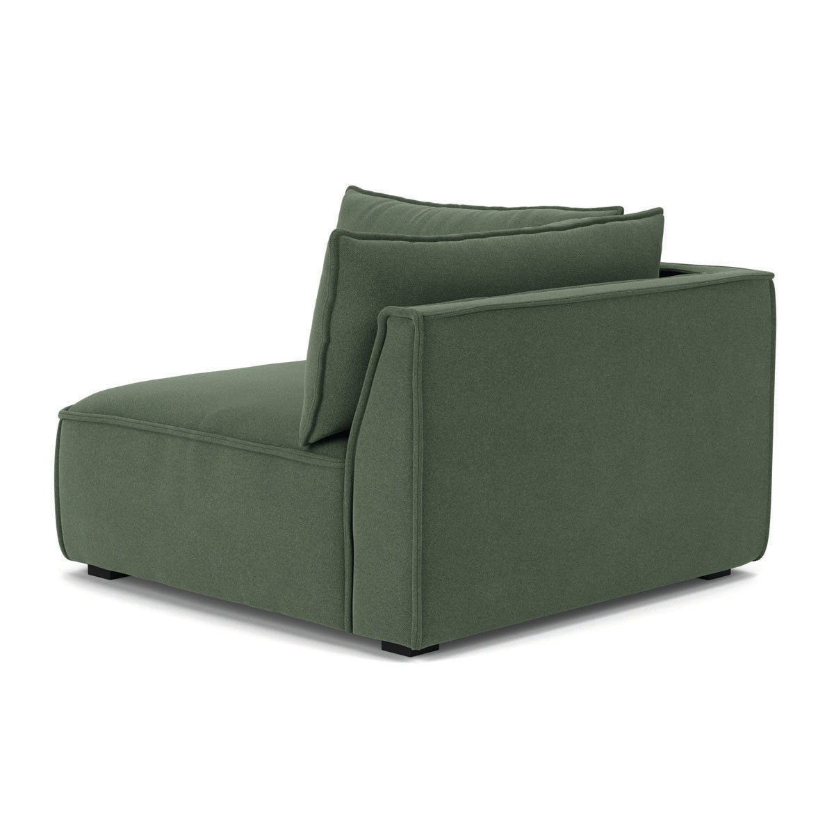 Daphne Fabric 1-Seater Right Corner Modular Sofa - Compact Sectional Couch for Small Spaces, Living Rooms & Apartments