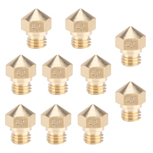 10PCS High-Quality Brass Extruder Nozzles for MK10 3D Printer - Smooth, Burr-Free, Clear Letter Marking - Perfect for Precision Printing, DIY Projects & Professional 3D Modeling