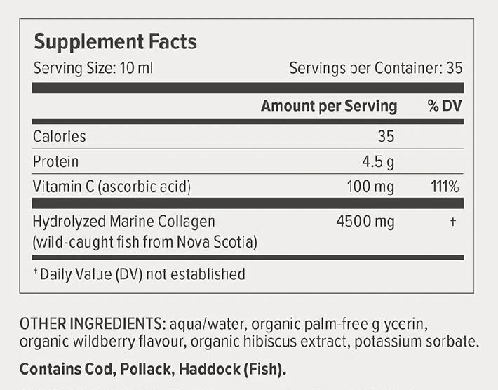 Premium Marine Collagen Powder - Wildberry Hibiscus Flavor | Supports Skin, Hair & Joint Health | Perfect for Smoothies, Shakes & Healthy Drinks