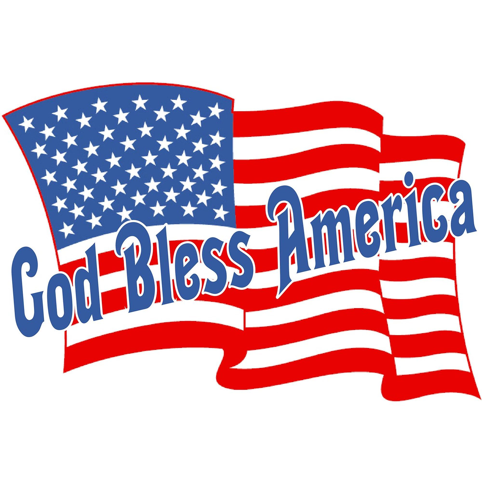 GOD BLESS AMERICA Patriotic Refrigerator Magnet - 3x2 Inch July 4th Independence Day Decor - Perfect for Fridge, Office, Locker & Home Decorations