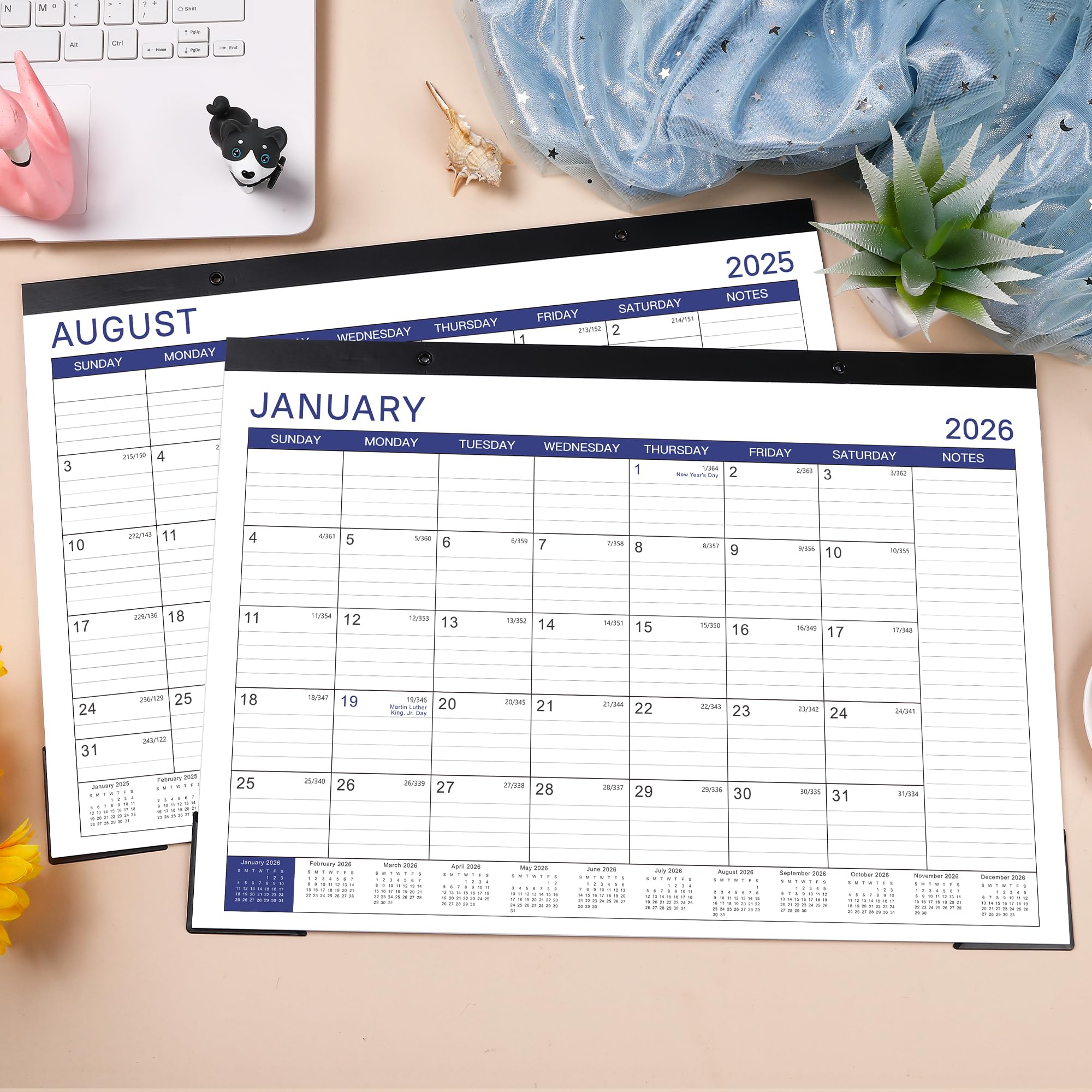 2025-2026 Monthly Desk Calendar Planner - 18 Months (July 2025 to December 2026) | 17