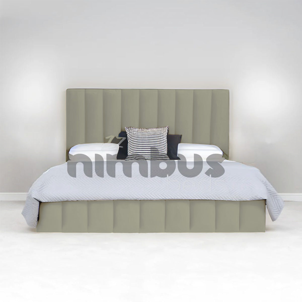 Louie Bed Frame - Queen Size Modern Platform Bed with Wooden Slats & Sturdy Metal Legs | Perfect for Bedrooms, Guest Rooms & Apartments