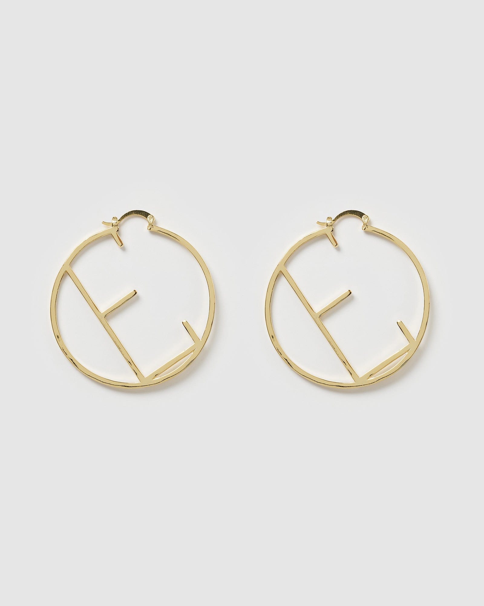 Izoa Alphabet Letter E Hoop Earrings - Sterling Silver Initial Jewelry for Women, Dainty Personalized Gift for Her - Perfect for Everyday Wear, Parties & Special Occasions