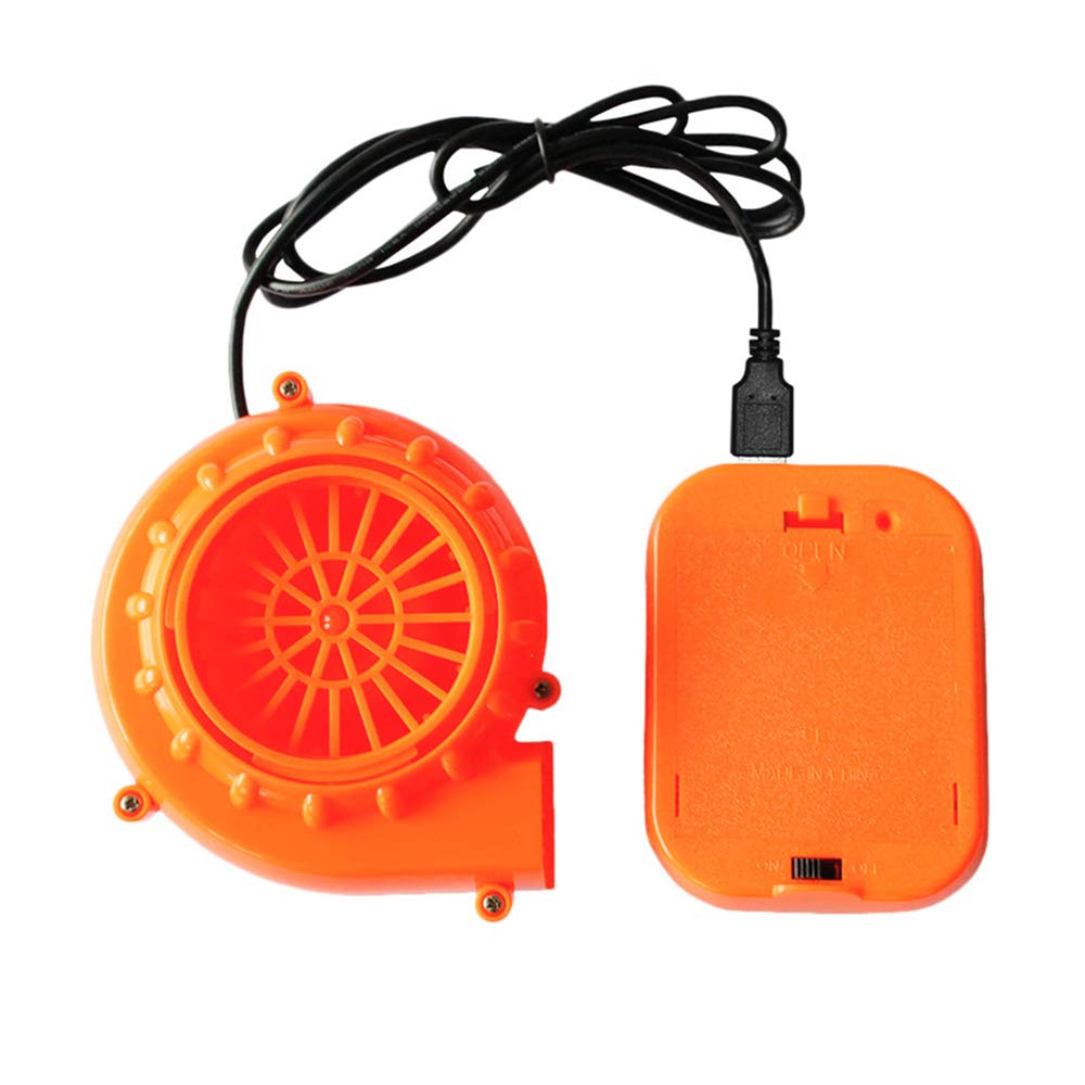 Kiddale Upgraded Mini Fan Blower - Portable Cooling Fan for Dinosaur Costumes, Inflatable Mascots, Cosplay & Halloween Costumes - Orange (Ideal for Parties, Events & Outdoor Activities)