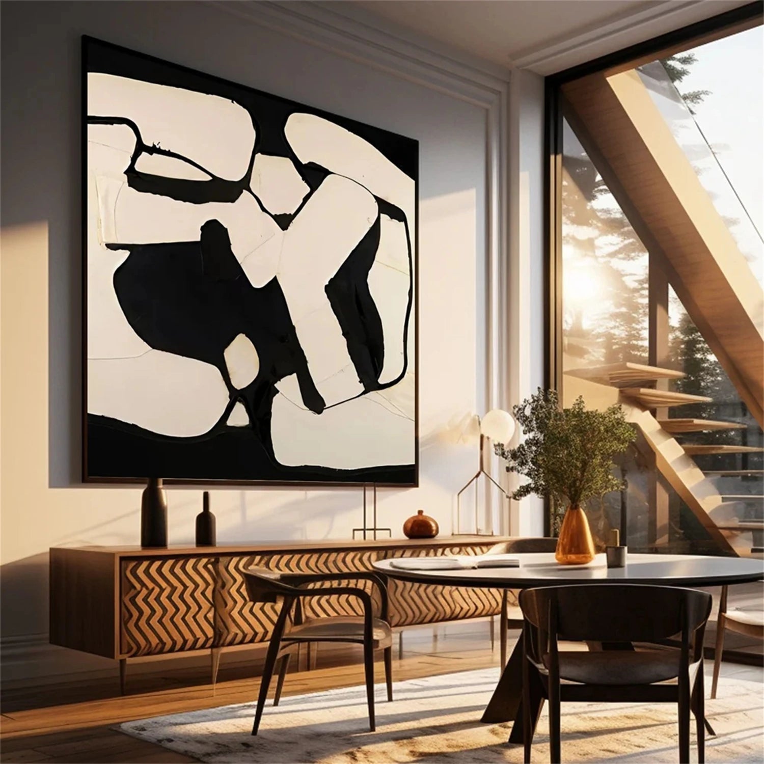 Abstract Tranquility Art Painting #WS217 - Modern Wall Decor for Living Room, Bedroom & Office - Calming Canvas Artwork for Home & Workspace