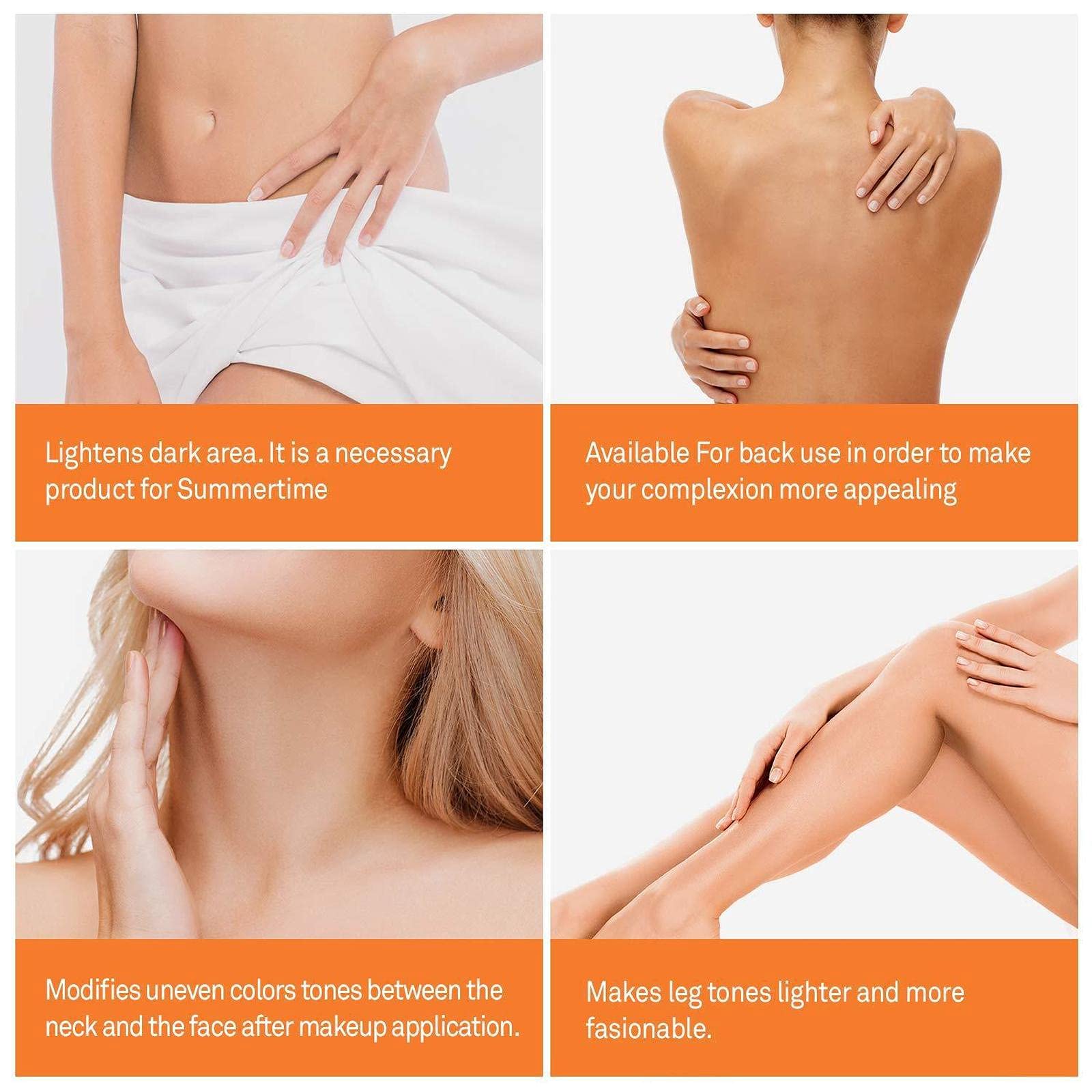 2 Pcs Whitening & Lightening Cream for Underarms, Knees, Elbows - Skin Brightening & Bleaching Treatment - Dark Spot Corrector for Smooth Even Tone - Perfect for Daily Body Care & Sensitive Areas
