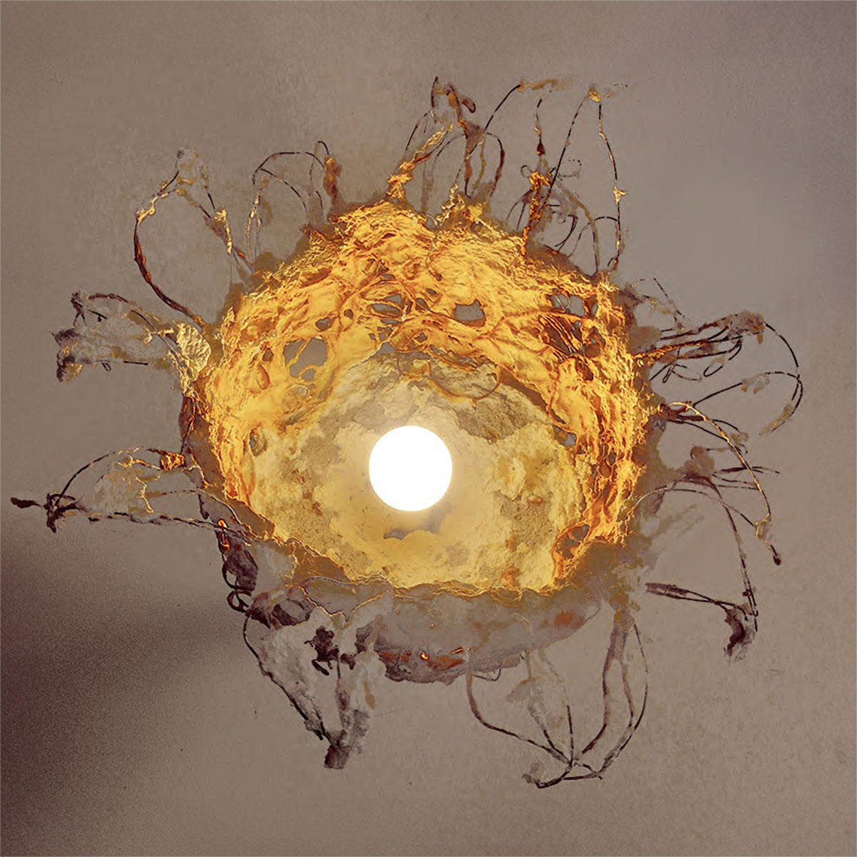 Glow in The Dark Scribble Cup - Unique Luminous Table Sculpture for Home Decor, Office Desk & Gift Ideas