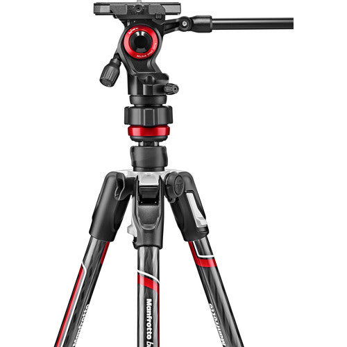 Manfrotto Befree Live Carbon Fiber Video Tripod Kit with Twist Leg Locks - Lightweight Travel Tripod for DSLR Cameras & Mirrorless Cameras - Perfect for Vlogging, Photography & Outdoor Shooting