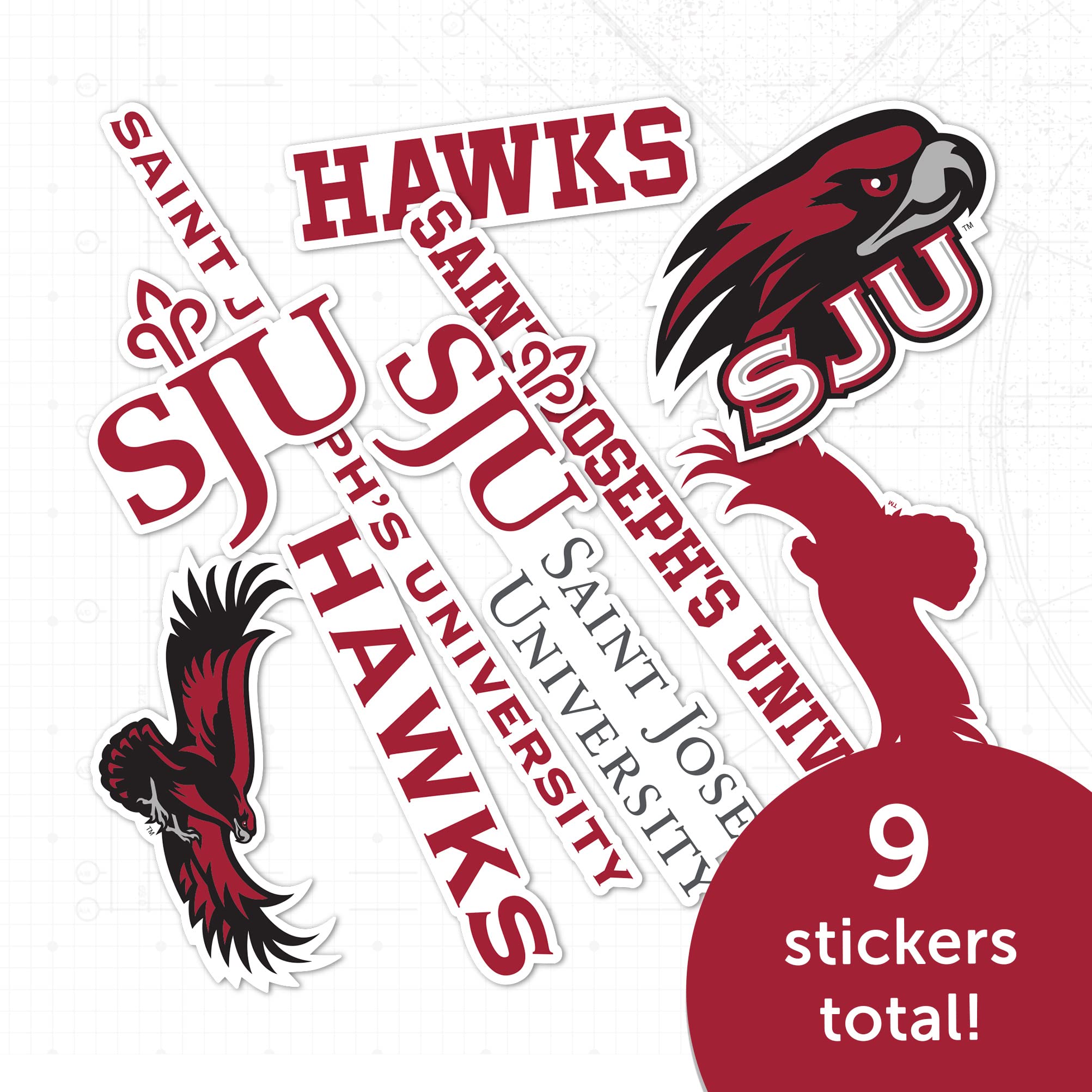 St. Joseph's Hawks Vinyl Decal Sticker - Desert Cactus Design for Laptop, Water Bottle, Car & Scrapbook - Durable Waterproof Decals for College Fans | Perfect for Dorm Decor, School Spirit & Game Day Accessories