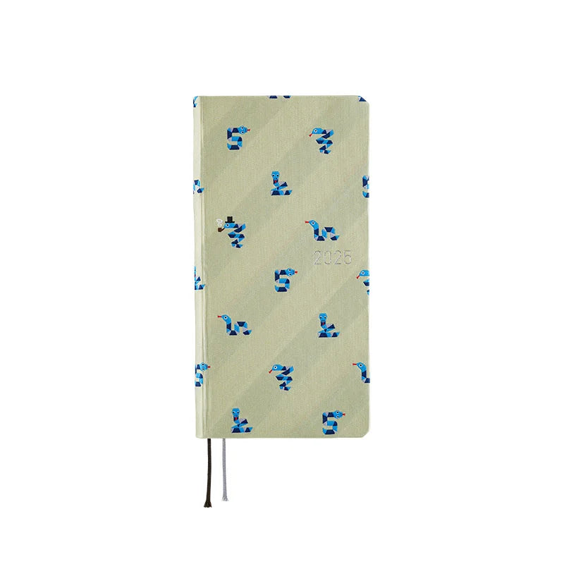 Hobonichi Weeks MEGA 2025 Planner - Hardcover Weekly Organizer with Bow & Tie Snake Design | English Edition | January Start | Monday Layout | Perfect for Journaling, Scheduling & Productivity Tracking