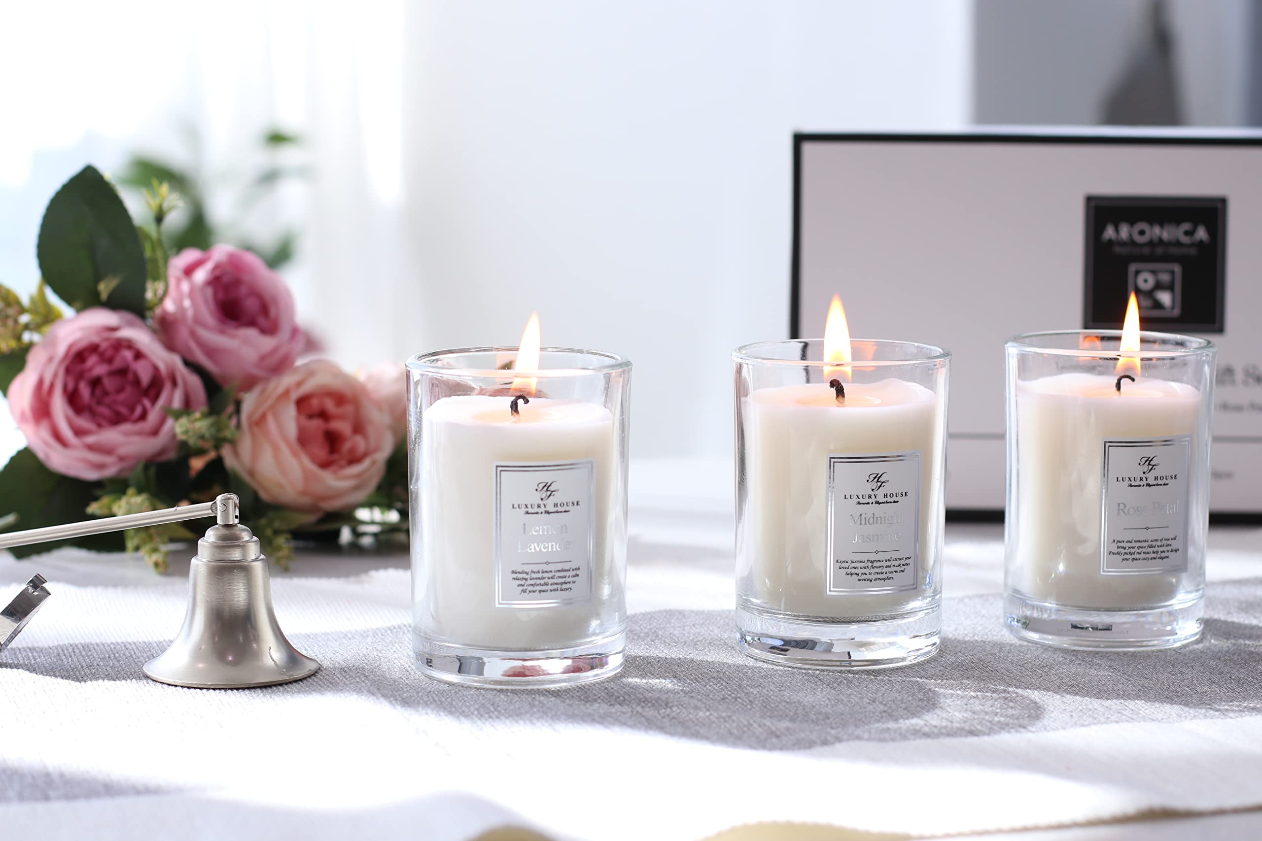 Luxury Scripture Candles Gift Set for Women - Perfect for Secret Santa, Coworker Gifts, Bridal Showers & Get Well Presents - Aromatic Scented Candles for Relaxation & Home Decor