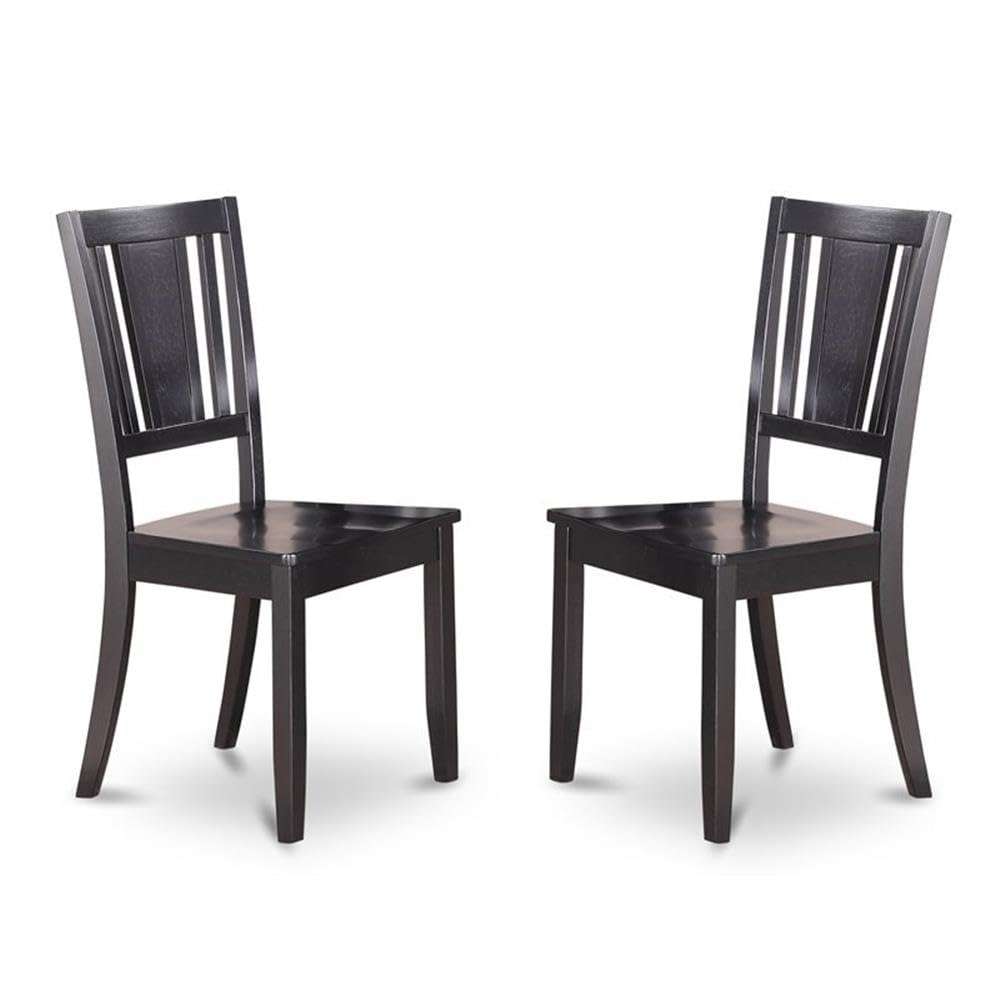 East West Furniture 5-Piece Dining Set with Butterfly Leaf Table & 4 Chairs, 42x60 Inch, Black - Perfect for Small Kitchens, Breakfast Nooks & Compact Dining Spaces