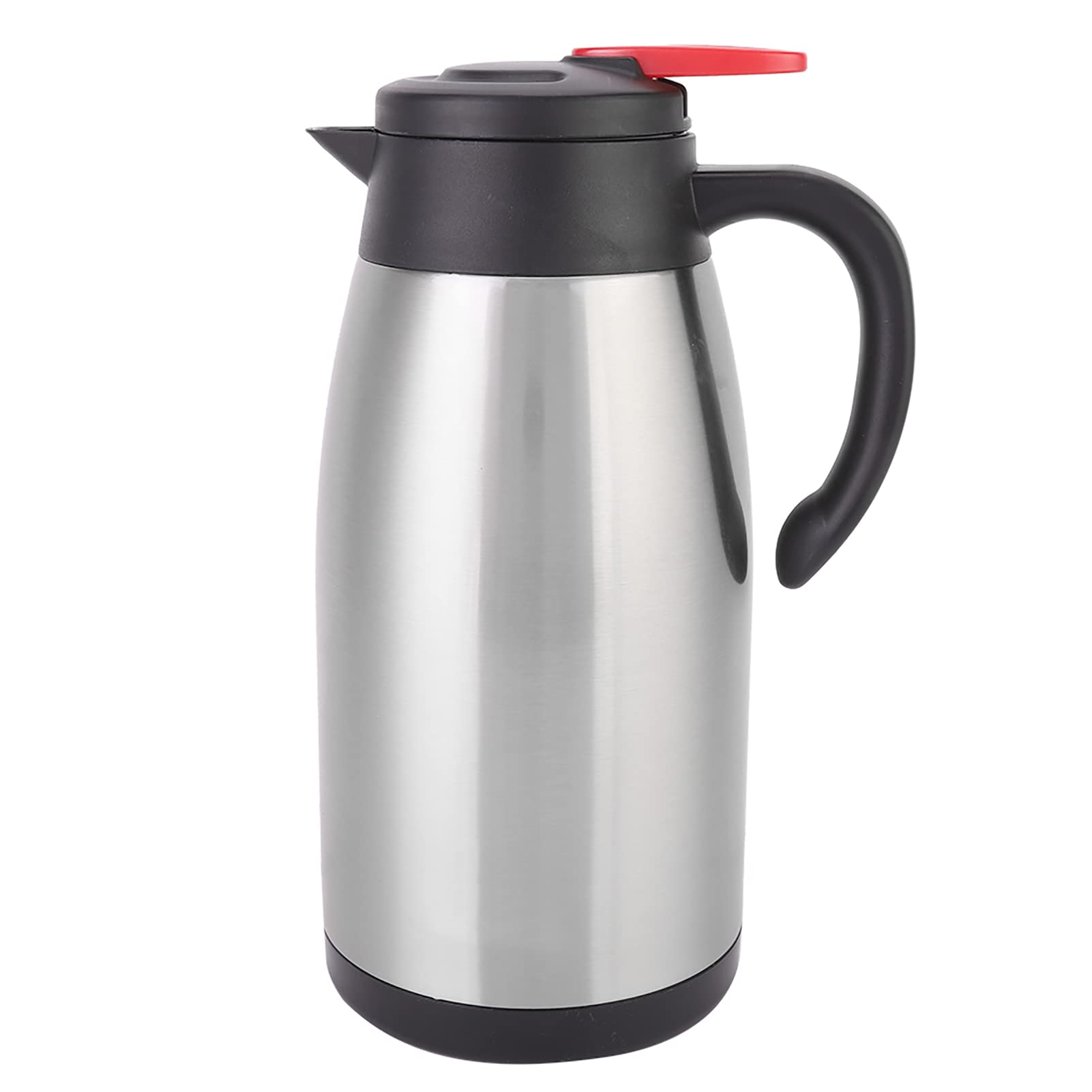 Zerodis 2L Vacuum Insulated Coffee Carafe - Thermal Stainless Steel Coffee Pot for Hot & Cold Beverages, Milk Jug & Water Pitcher - Keeps Drinks Hot/Cold for Hours - Perfect for Home, Office & Outdoor Use (Black)