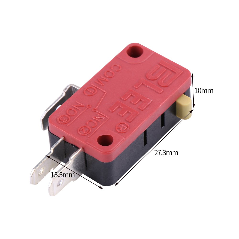 Hilitand 10Pcs Red 3-Pin Start Push Button Micro Switch Replacement for Arcade Games, Gaming Controllers & DIY Electronics - Perfect for Arcade Machine Repair, Gaming Console Mods & Electronic Projects