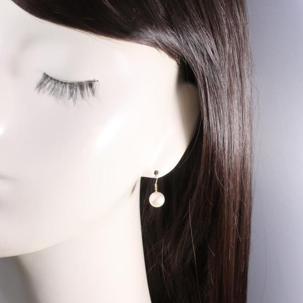 18K Yellow Gold Pearl Earrings for Women - Classic Elegant Stud Earrings for Wedding, Party & Daily Wear