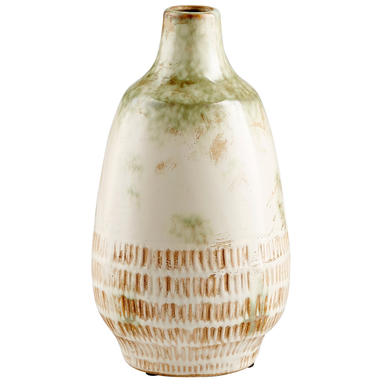Cyan Design 11050 Yukon Vase - Large Olive Pearl Glaze Ceramic Vase for Home Decor, Wedding Centerpiece, Living Room & Dining Table Decoration