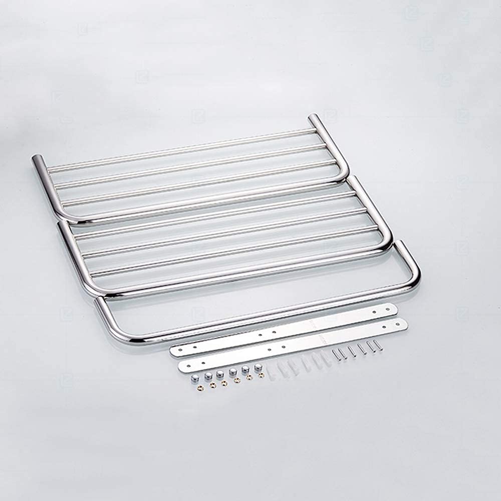 Stainless Steel Wall Mounted 3-Tier Bathroom Shelf - Multifunctional Towel Rack & Shower Organizer (77cm, Polished Chrome) for Modern Bathroom Storage & Spa-Like Experience