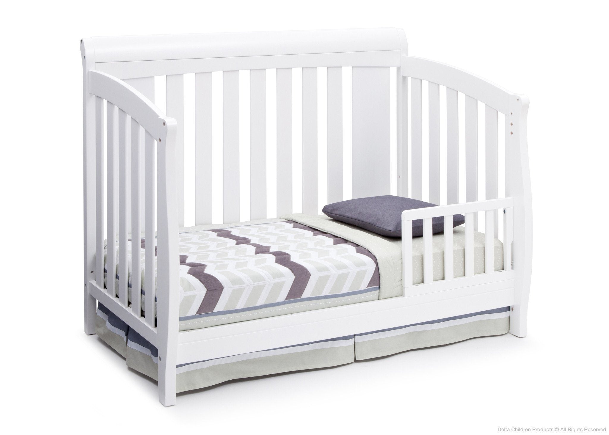Clermont 4-in-1 Convertible Baby Crib - Toddler Bed & Daybed with Mattress | Nursery Furniture for Boys & Girls | Perfect for Small Spaces & Growing Families