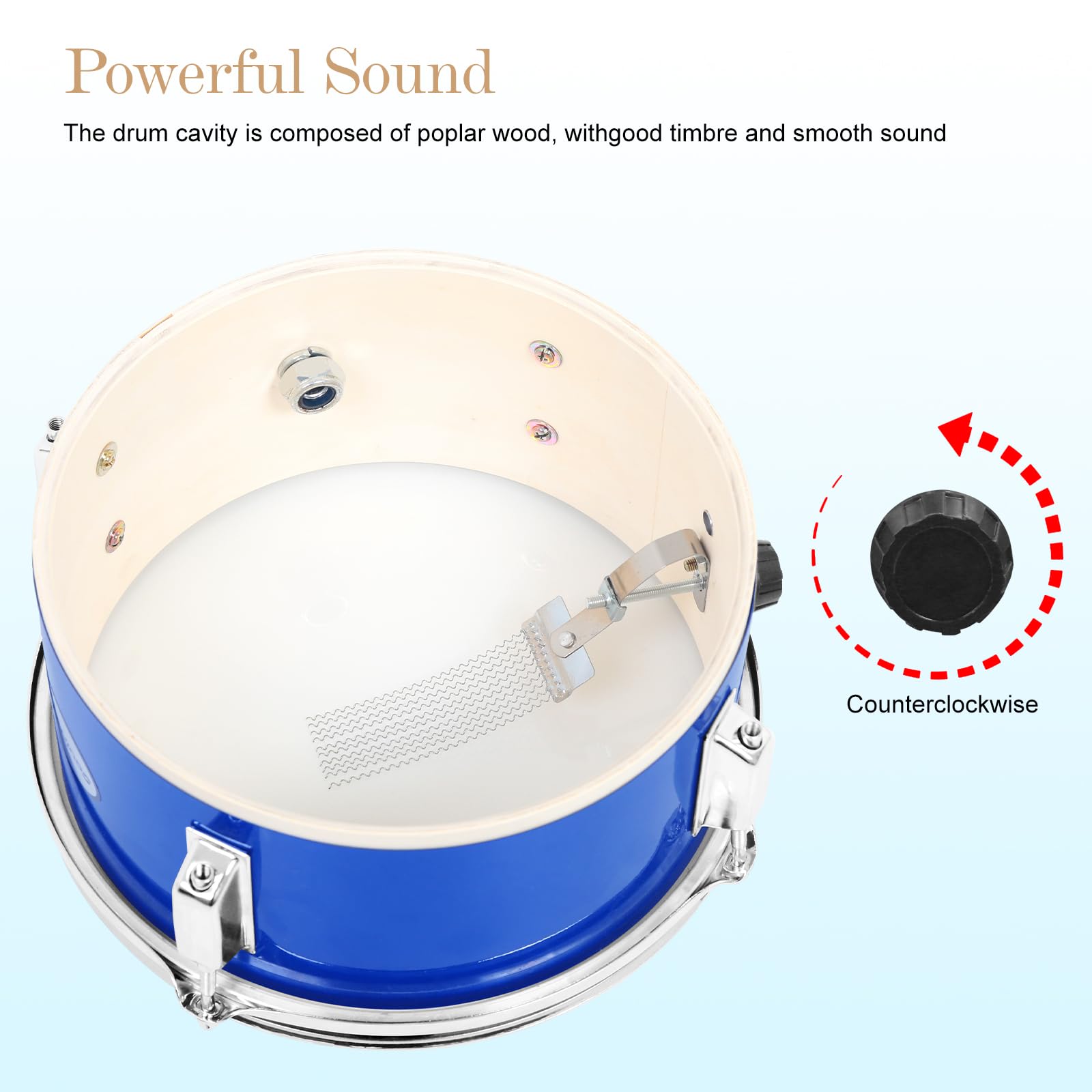 Soulmate Kids Drum Set 3-Piece 14 Inch Beginner Drum Kit with Adjustable Throne, Cymbal, Pedal, 8