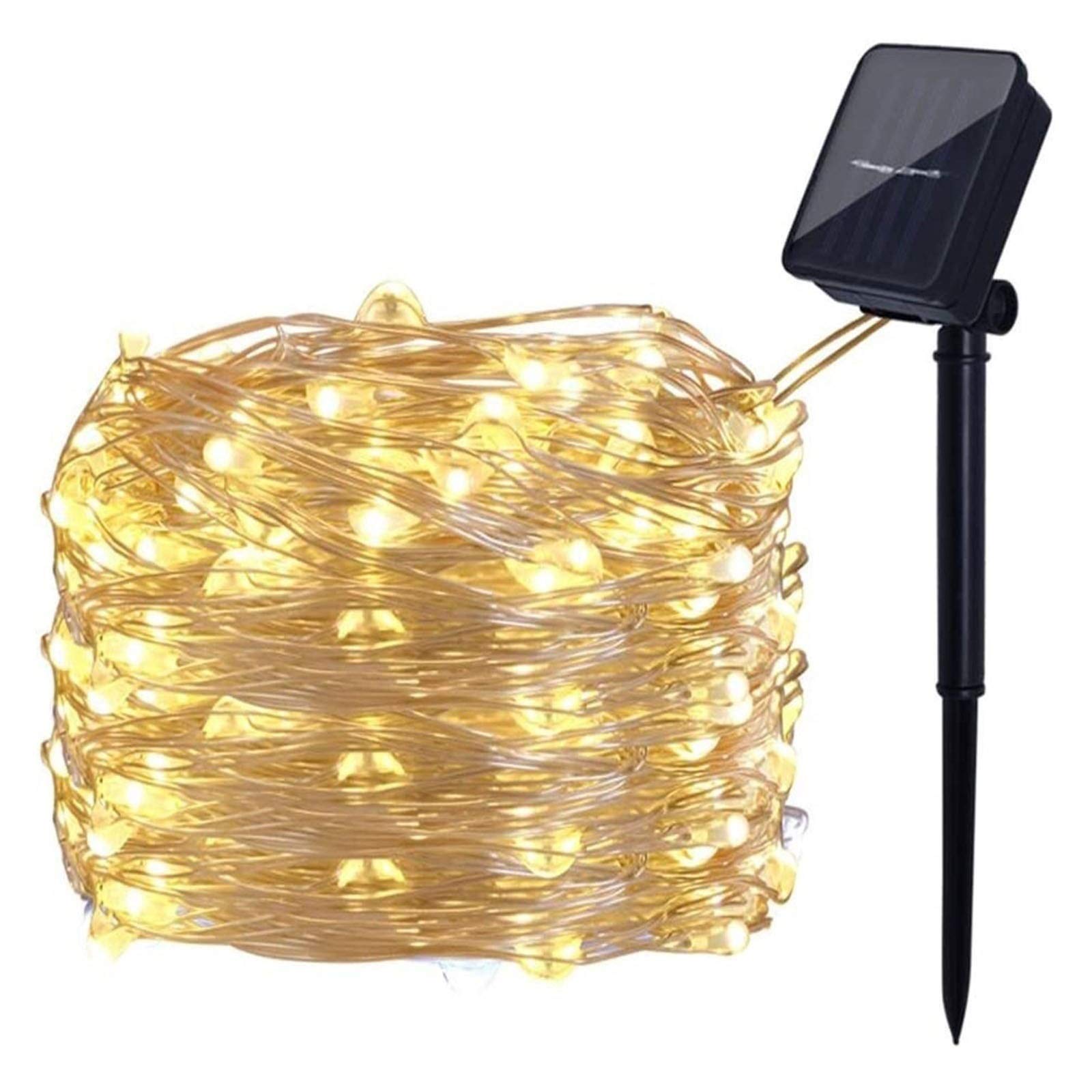 Solar LED Fairy Lights String - 8 Lighting Modes, Copper Wire Lights for Outdoor/Indoor Use | Perfect for Garden, Patio, Yard, Christmas Tree, Party & Wedding Decorations | Waterproof & Energy-Efficient Decorative Lighting