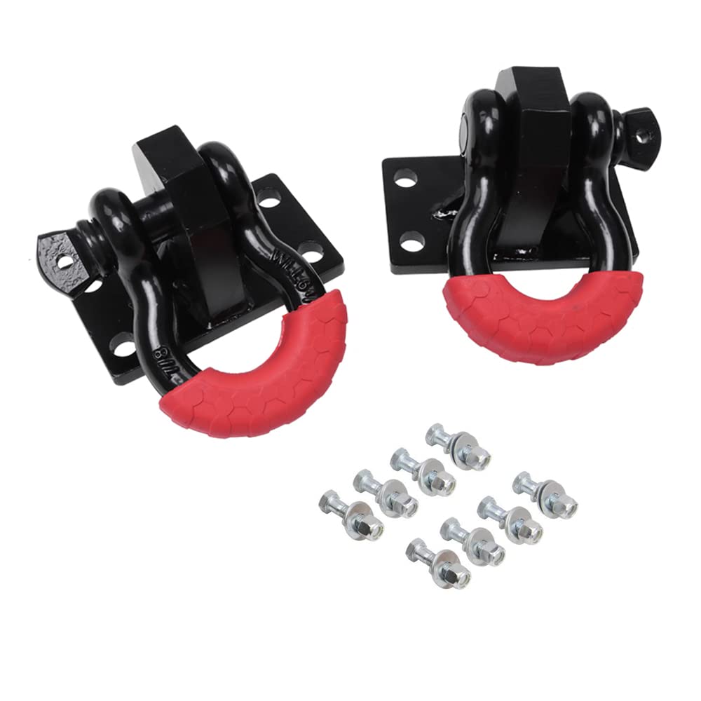 NIXFACE Heavy Duty Front Tow Hooks for Dodge Ram 2500/3500 (2010-2020) - Black Off-Road Recovery Hooks for Truck Towing & Off-Roading Adventures