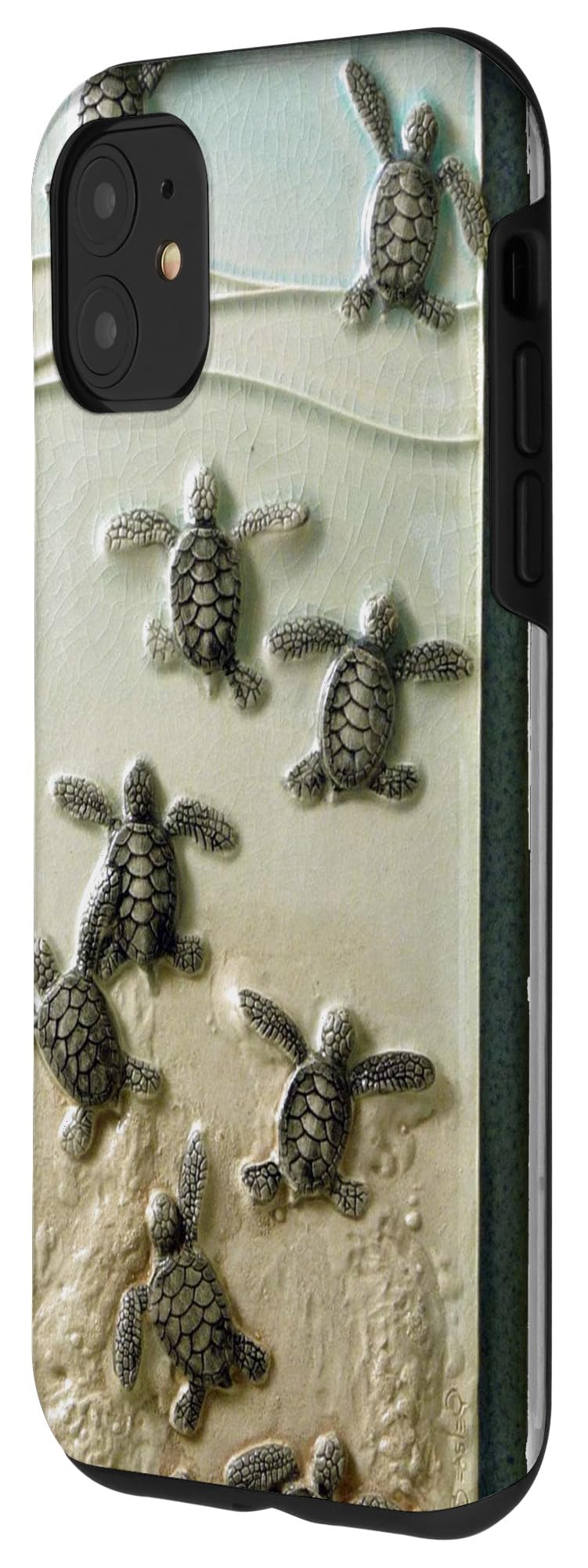 iPhone 11 Case - Baby Green Sea Turtles Design with Blue Ocean Theme | Protective Phone Cover for Beach Lovers & Marine Life Enthusiasts | Perfect for Summer Vacations & Ocean Conservation Support