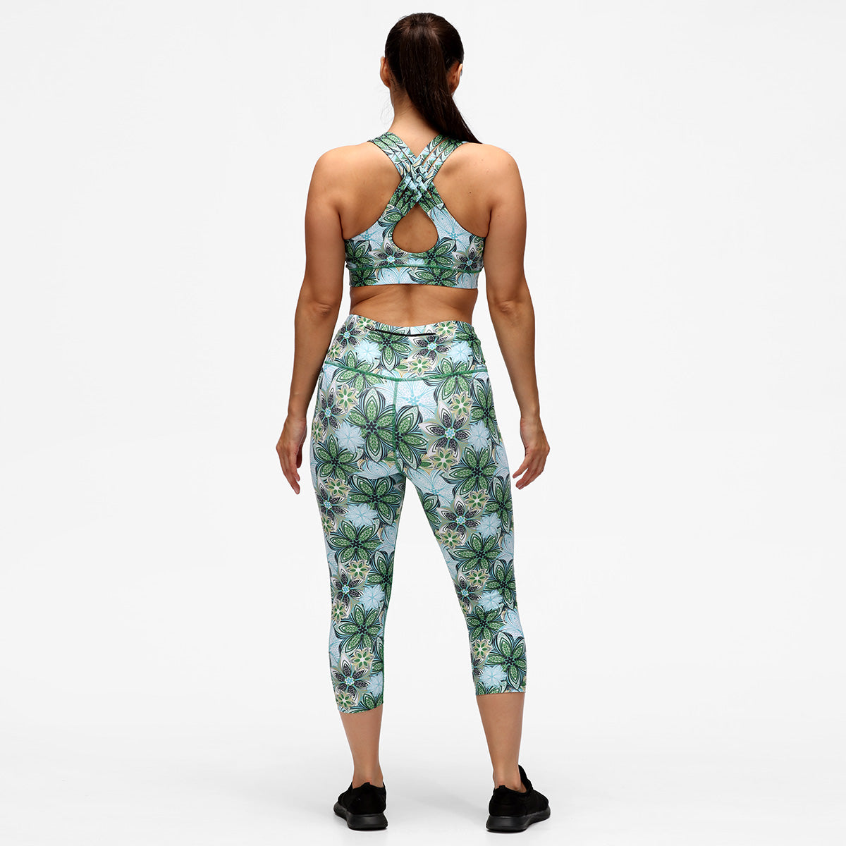 Mandala Capri Pants - Boho Yoga Pants for Women, Comfortable Stretchy Lounge Pants for Meditation, Travel & Beach