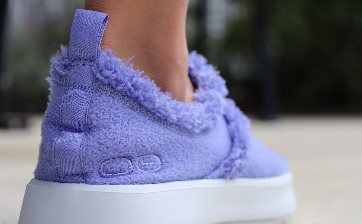 Women's OOcoozie Low-Top Casual Shoes in Periwinkle Blue | Comfortable Slip-On Sneakers for Walking, Errands & Everyday Wear (On Sale)