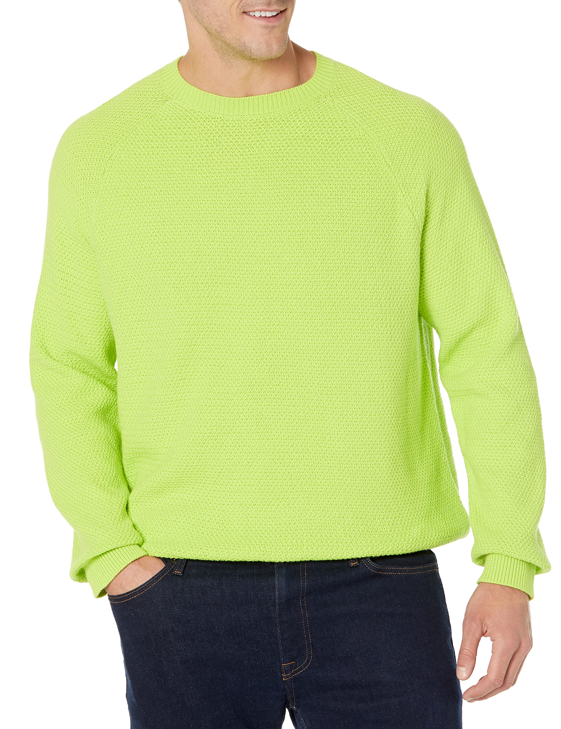 Amazon Essentials Men's Oversized Crewneck Sweatshirt - Soft Textured Cotton Blend Pullover for Casual Wear, Lounge & Street Style