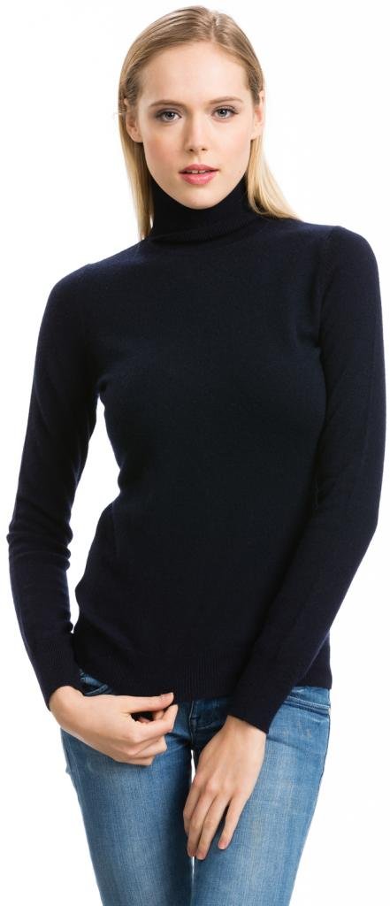 Luxury 100% Cashmere Turtleneck Sweater for Women - Soft Winter Pullover Medium Weight Knit Top - Perfect for Office Wear, Date Nights & Cold Weather Fashion