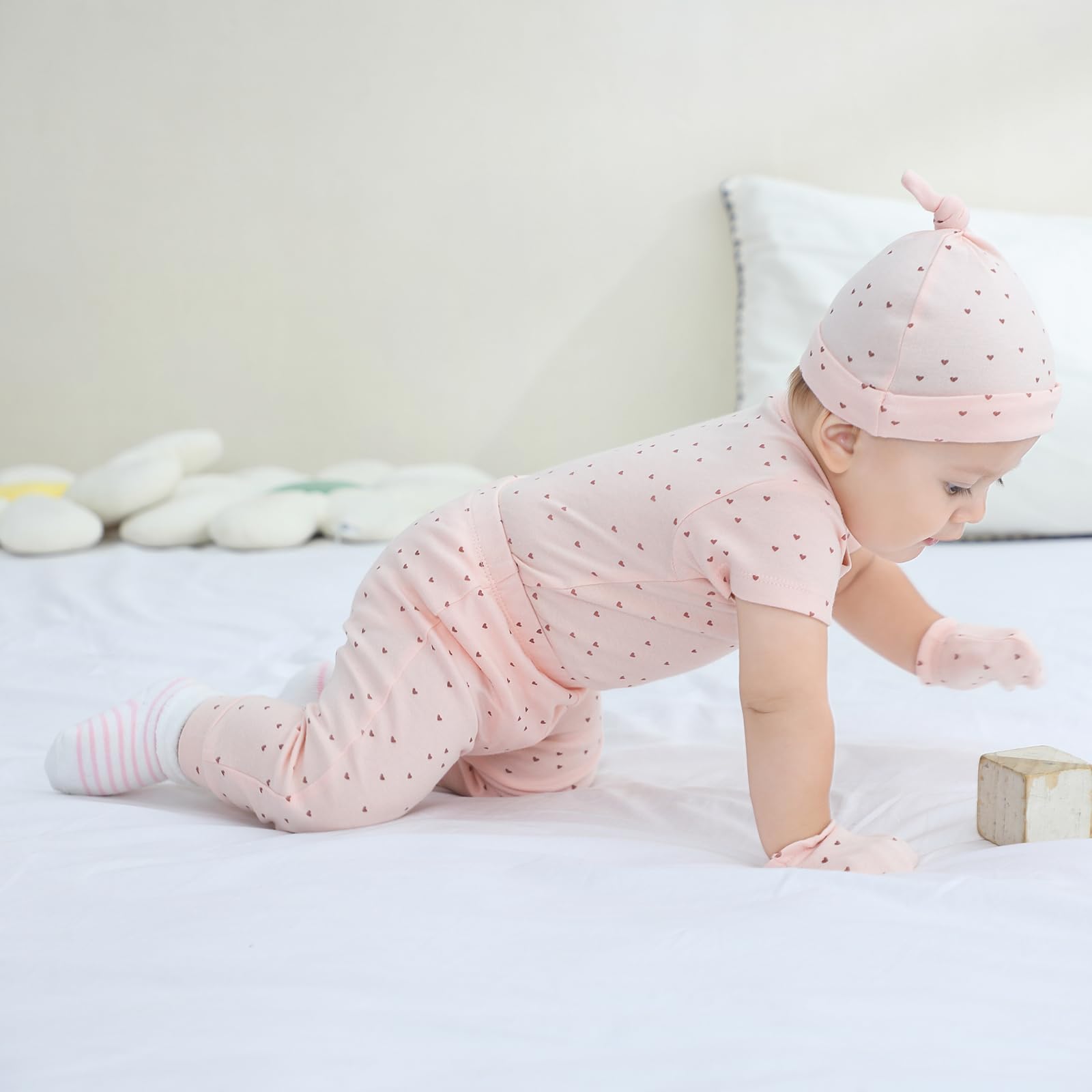 10-Piece Baby Bodysuit and Pant Set - Soft Cotton Newborn Clothes for Boys & Girls | Perfect for Everyday Wear, Gifts, and Photo Shoots